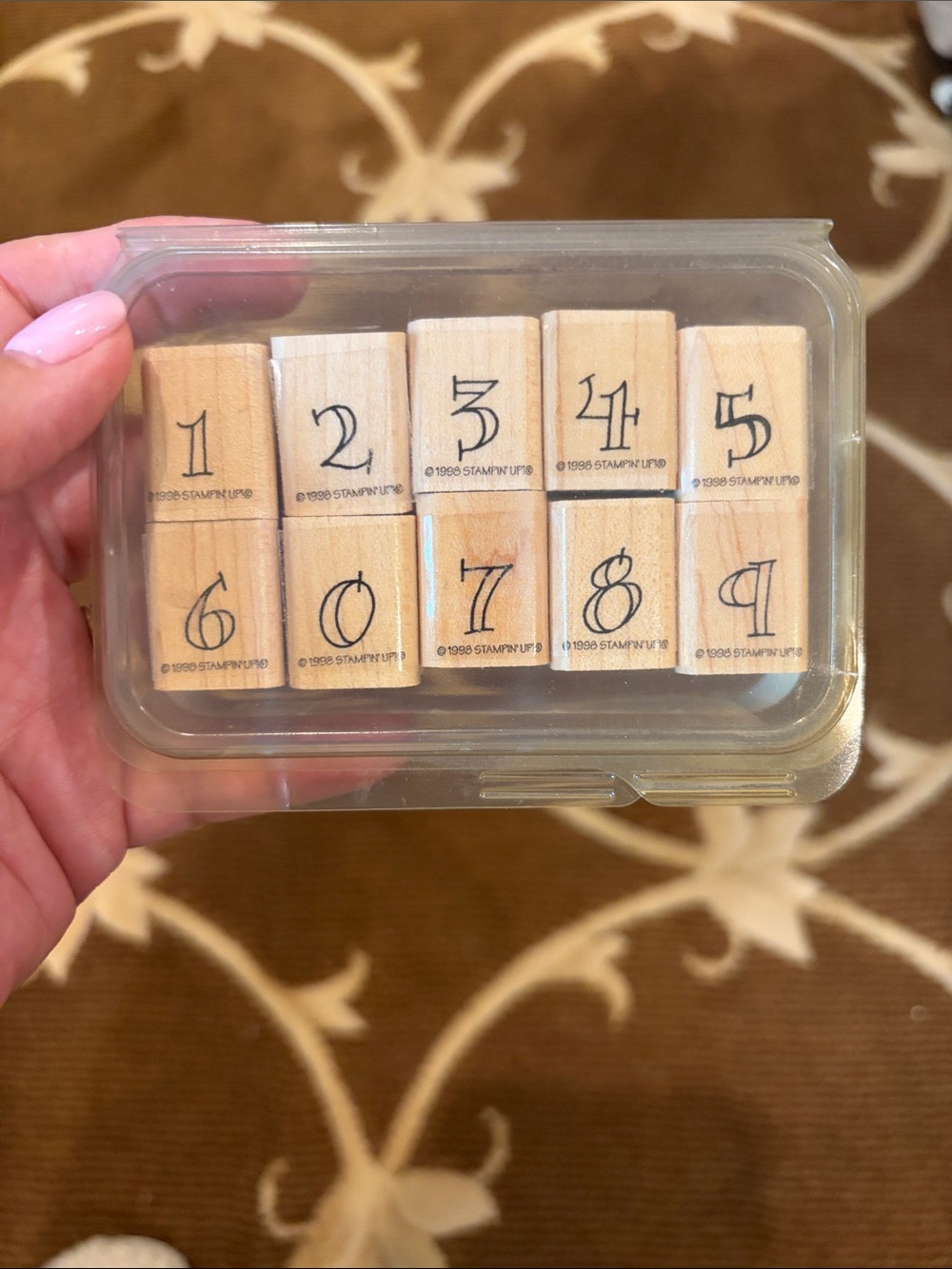 Stampin' Up! Wooden Number Stamp Set - Natural Wood